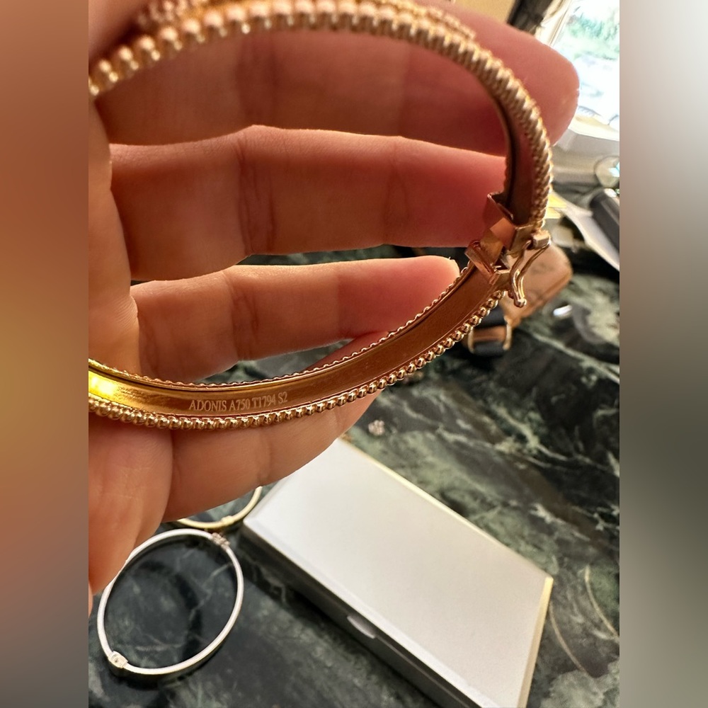 18k solid gold Van cleef bangle made by jeweler - Picture 4 of 14